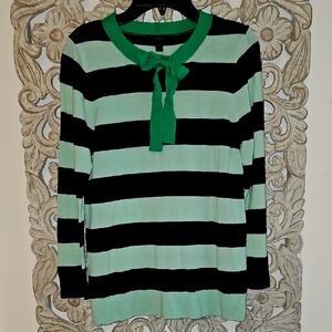 J. Crew Striped Sweater with Bow